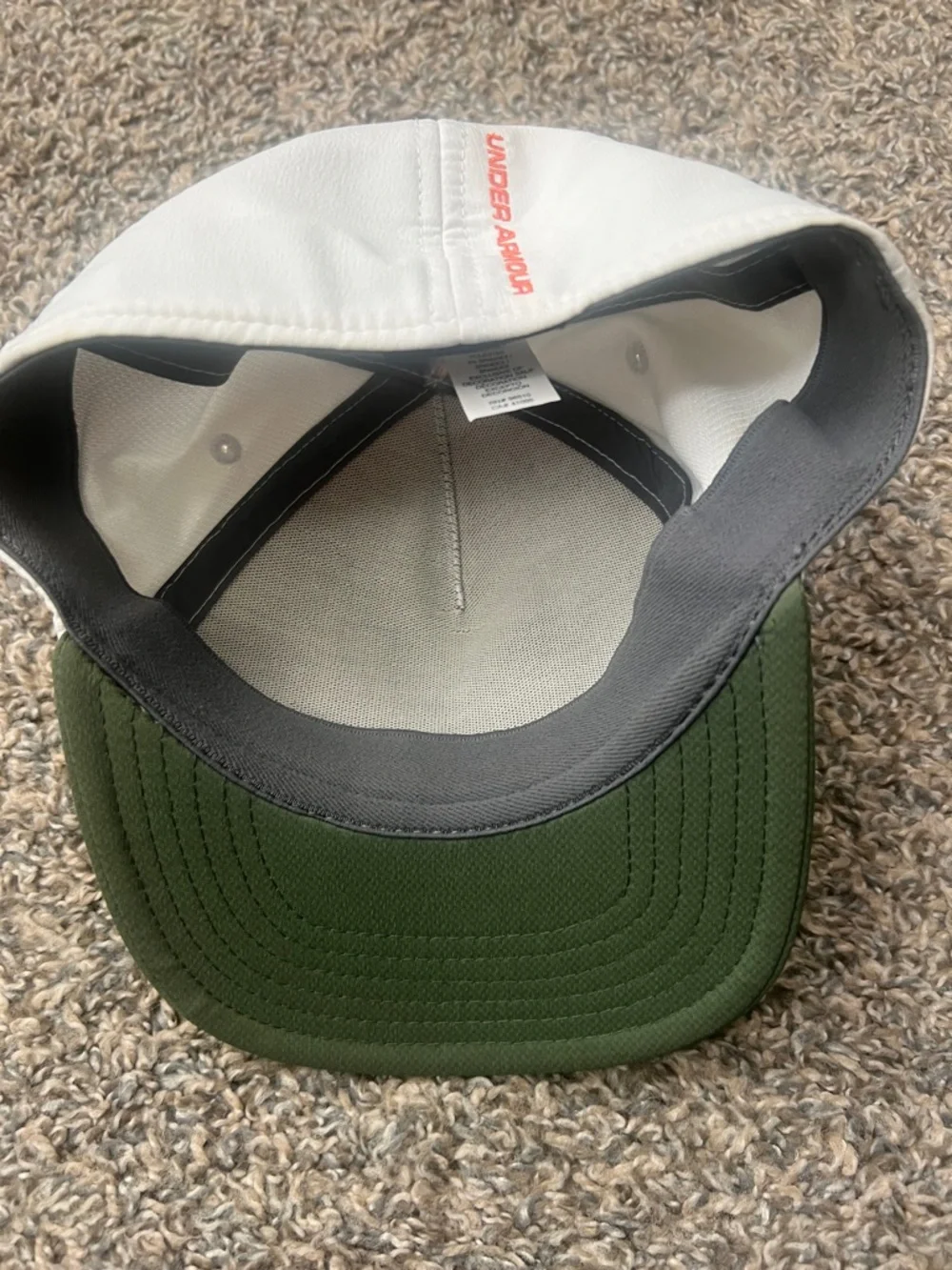 Under Armour Kids‎ Olive Green & Orange Gradient Striped Trucker Hat
